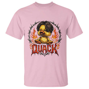 Funny Duck Metal Concert T Shirt Rock Band Quack Meme TS14 Light Pink Print Your Wear