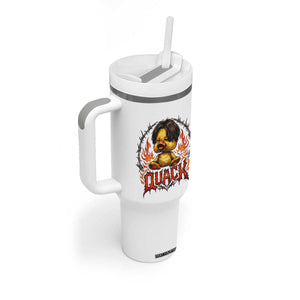 Funny Duck Metal Concert Tumbler With Handle Rock Band Quack Meme TS14 Print Your Wear