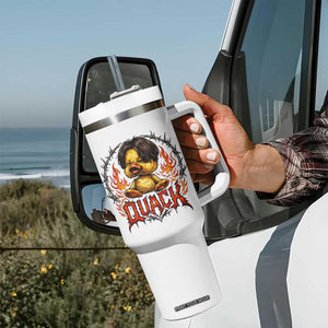 Funny Duck Metal Concert Tumbler With Handle Rock Band Quack Meme TS14 Print Your Wear