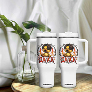 Funny Duck Metal Concert Tumbler With Handle Rock Band Quack Meme TS14 Print Your Wear