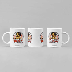 Funny Duck Metal Concert Coffee Mug Rock Band Quack Meme TS14 Print Your Wear