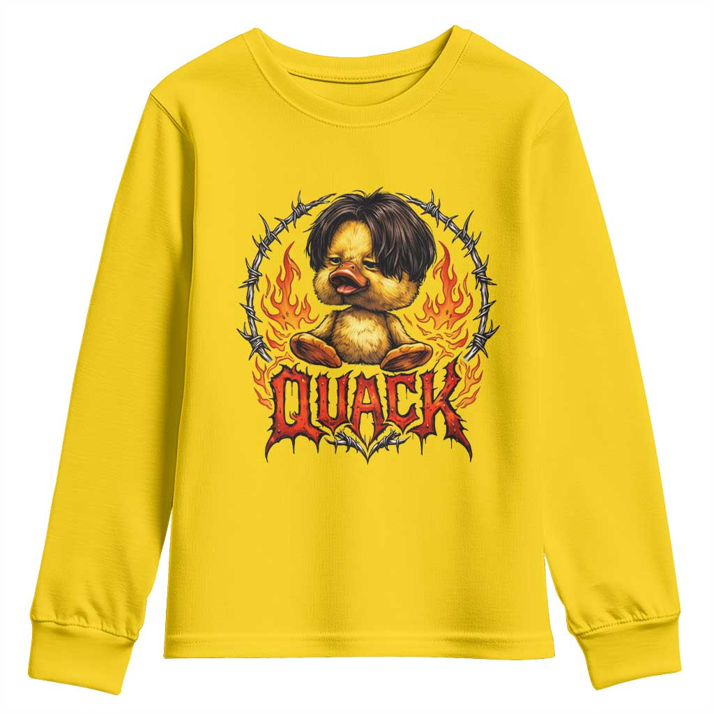 Funny Duck Metal Concert Youth Sweatshirt Rock Band Quack Meme TS14 Daisy Print Your Wear
