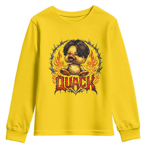 Funny Duck Metal Concert Youth Sweatshirt Rock Band Quack Meme TS14 Daisy Print Your Wear