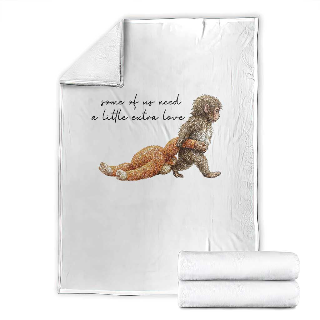 Punch Mokey Throw Blanket Viral Trend Baby Monkey Meme TS14 White Print Your Wear