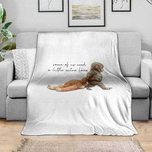 Punch Mokey Throw Blanket Viral Trend Baby Monkey Meme TS14 Print Your Wear