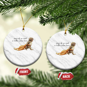 Punch Mokey Ceramic Ornament Viral Trend Baby Monkey Meme TS14 1pc White Marble Print Your Wear