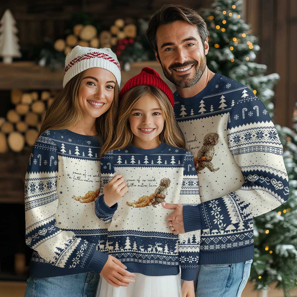 Punch Mokey Ugly Christmas Sweater Viral Trend Baby Monkey Meme TS14 Beige Navy Print Your Wear