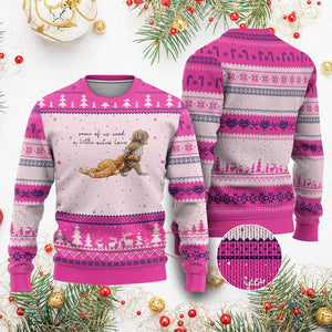 Punch Mokey Ugly Christmas Sweater Viral Trend Baby Monkey Meme TS14 Hot Pink Print Your Wear