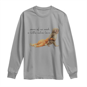 Punch Mokey Long Sleeve Shirt Viral Trend Baby Monkey Meme TS14 Sport Gray Print Your Wear