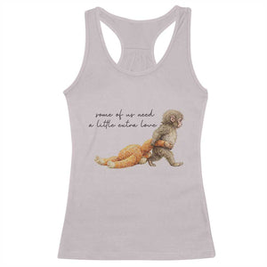 Punch Mokey Racerback Tank Top Viral Trend Baby Monkey Meme TS14 Ice Gray Print Your Wear