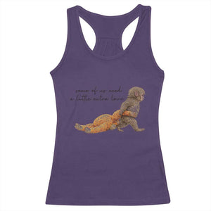 Punch Mokey Racerback Tank Top Viral Trend Baby Monkey Meme TS14 Purple Print Your Wear