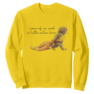 Punch Mokey Sweatshirt Viral Trend Baby Monkey Meme TS14 Daisy Print Your Wear