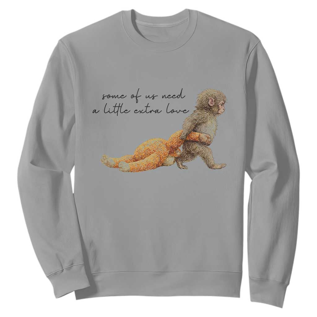 Punch Mokey Sweatshirt Viral Trend Baby Monkey Meme TS14 Sport Gray Print Your Wear