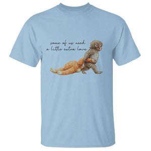 Punch Mokey T Shirt Viral Trend Baby Monkey Meme TS14 Light Blue Print Your Wear