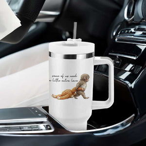 Punch Mokey Tumbler With Handle Viral Trend Baby Monkey Meme TS14 Print Your Wear