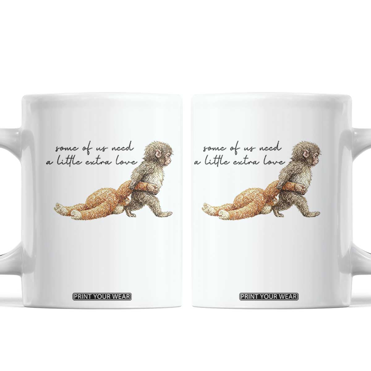 Punch Mokey Coffee Mug Viral Trend Baby Monkey Meme TS14 White Print Your Wear