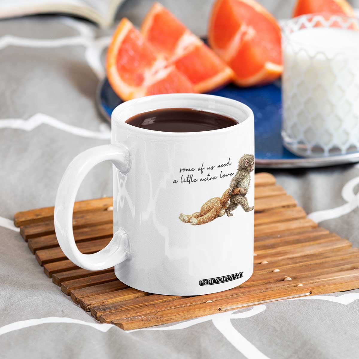 Punch Mokey Coffee Mug Viral Trend Baby Monkey Meme TS14 Print Your Wear