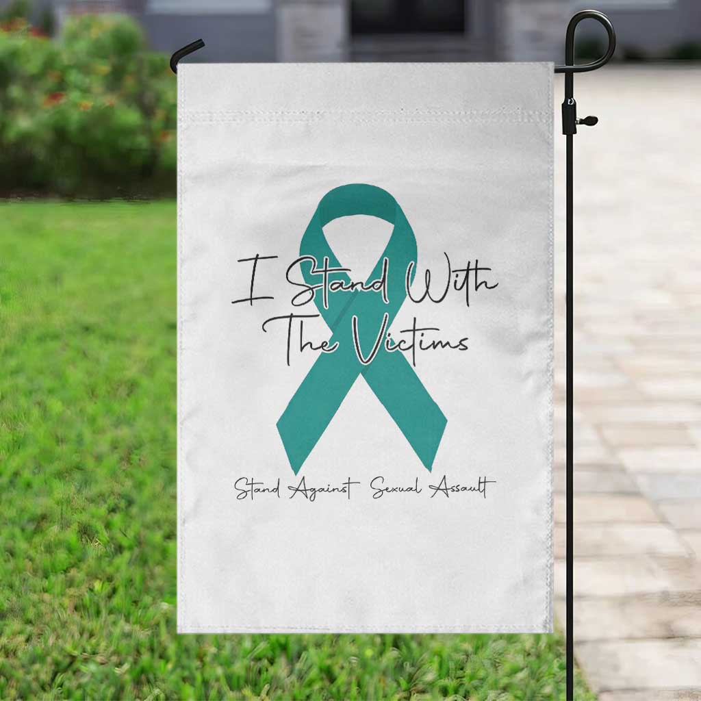 Sexual Assault Awareness Garden Flag I Stand With The Victims TS14 Print Your Wear