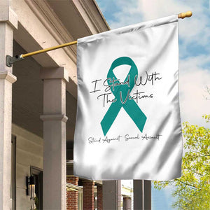 Sexual Assault Awareness Garden Flag I Stand With The Victims TS14 Print Your Wear