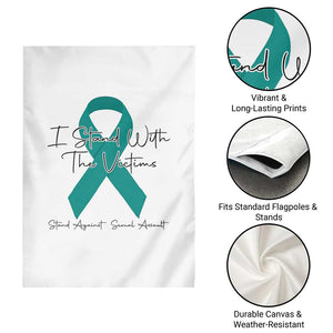 Sexual Assault Awareness Garden Flag I Stand With The Victims TS14 Print Your Wear