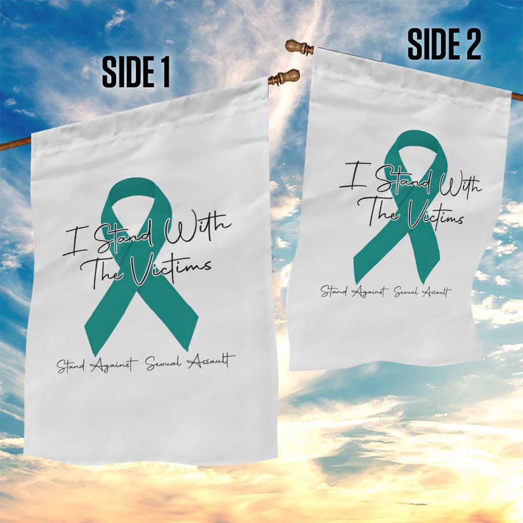Sexual Assault Awareness Garden Flag I Stand With The Victims TS14 Print Your Wear