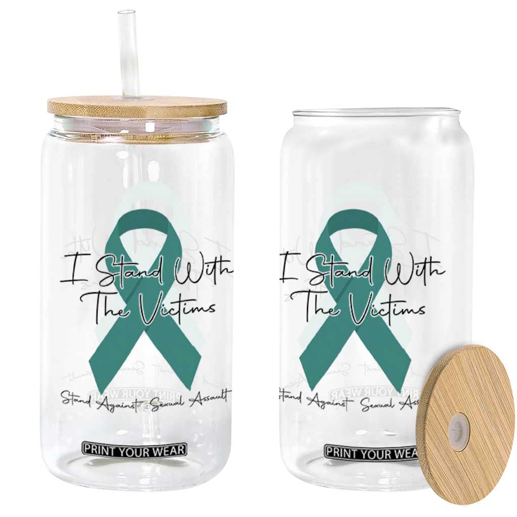 Sexual Assault Awareness Glass Can I Stand With The Victims TS14 Print Your Wear