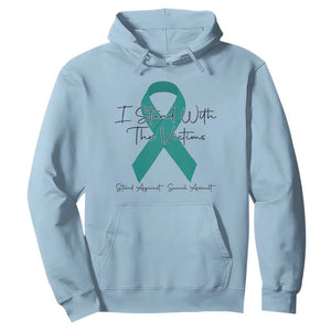 Sexual Assault Awareness Hoodie I Stand With The Victims TS14 Light Blue Print Your Wear