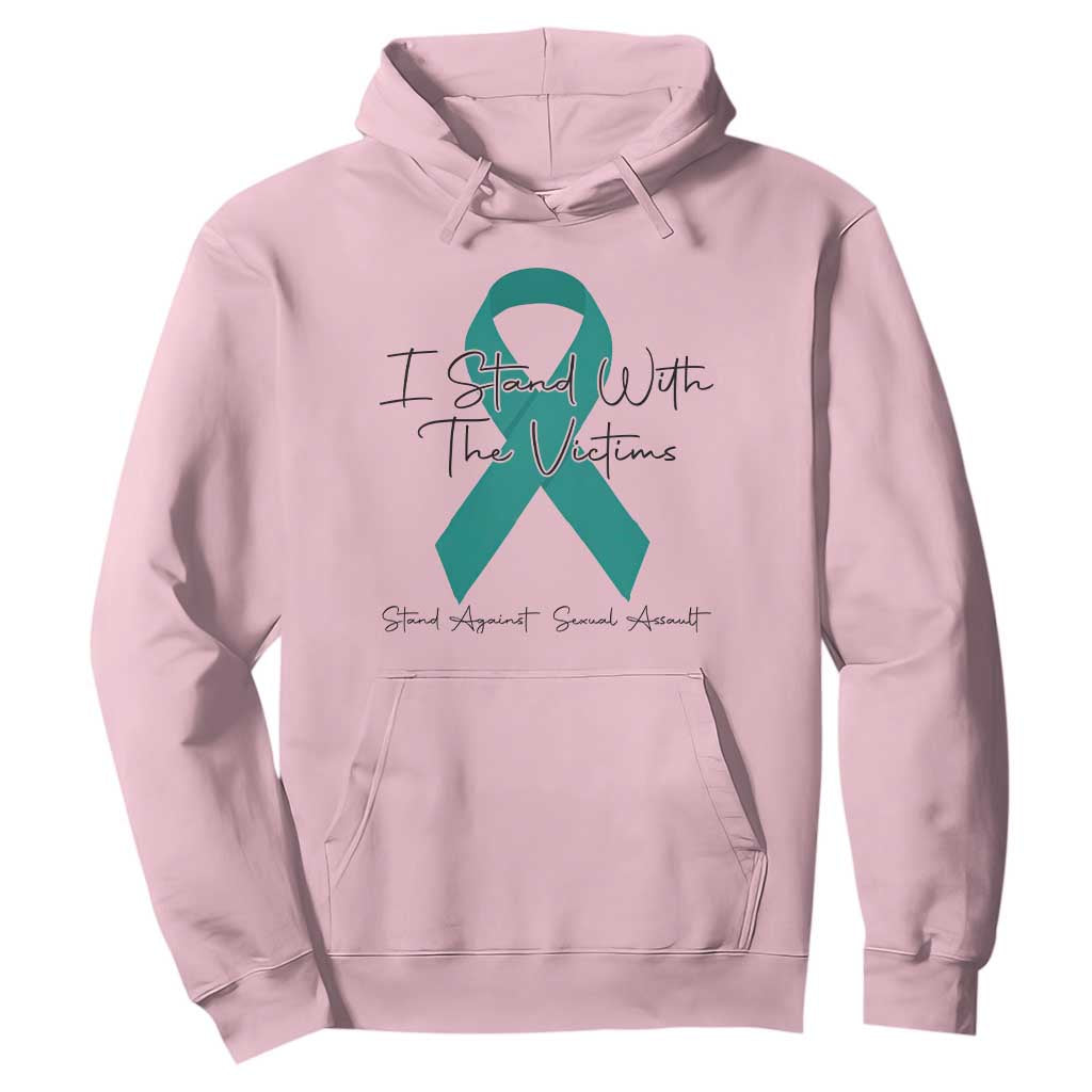 Sexual Assault Awareness Hoodie I Stand With The Victims TS14 Light Pink Print Your Wear