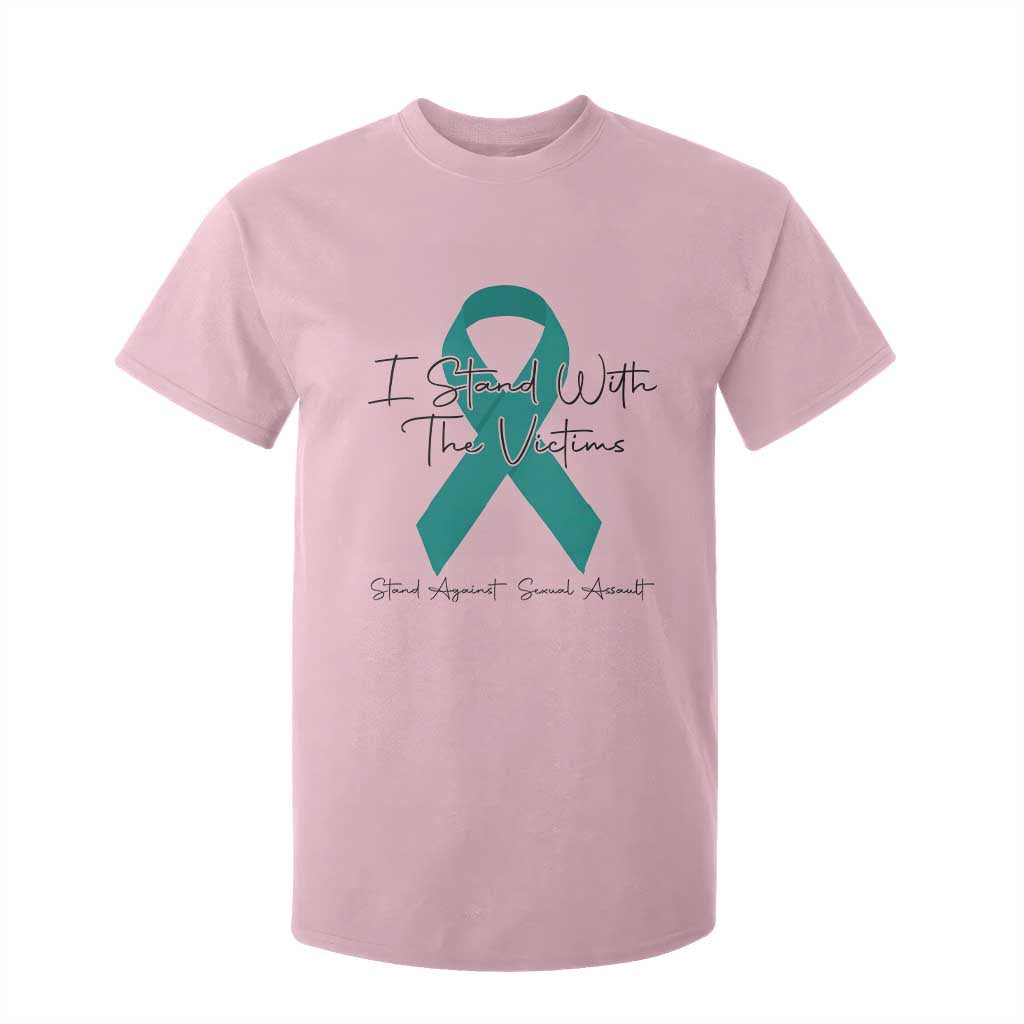 Sexual Assault Awareness T Shirt For Kid I Stand With The Victims TS14 Light Pink Print Your Wear