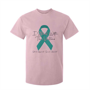 Sexual Assault Awareness T Shirt For Kid I Stand With The Victims TS14 Light Pink Print Your Wear