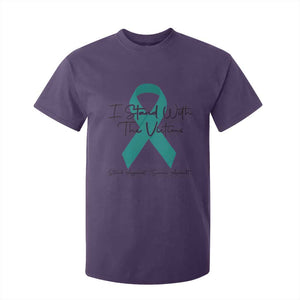 Sexual Assault Awareness T Shirt For Kid I Stand With The Victims TS14 Purple Print Your Wear
