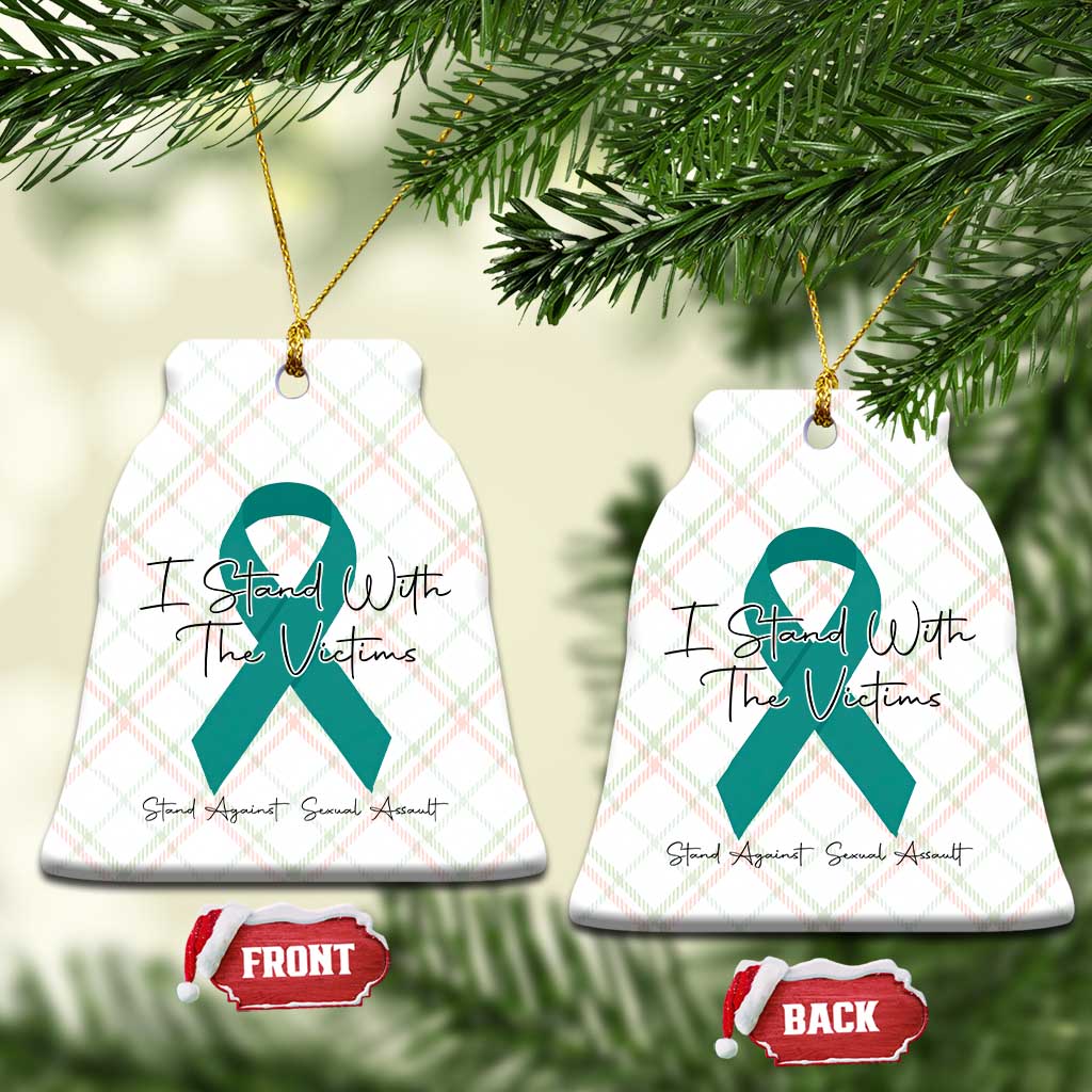 Sexual Assault Awareness Ceramic Ornament I Stand With The Victims TS14 Print Your Wear