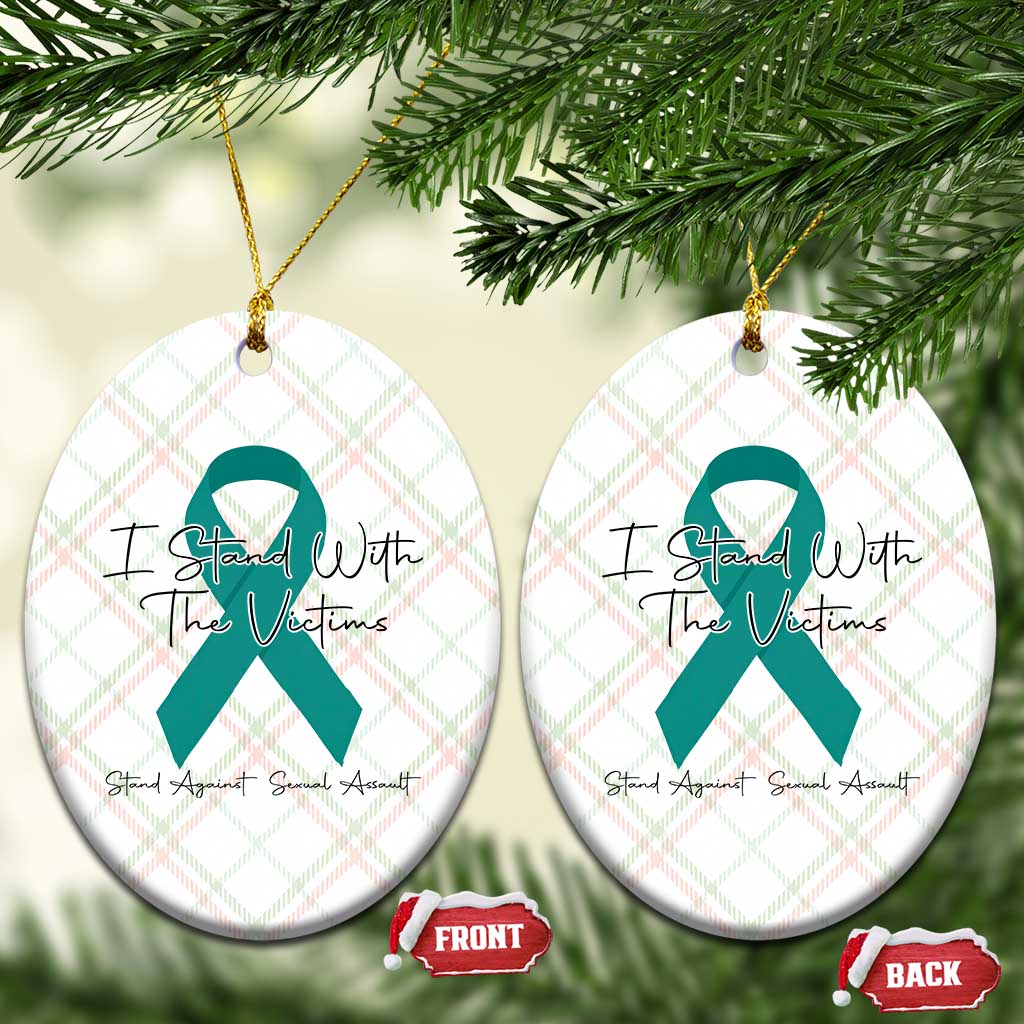 Sexual Assault Awareness Ceramic Ornament I Stand With The Victims TS14 Print Your Wear