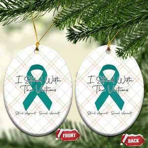 Sexual Assault Awareness Ceramic Ornament I Stand With The Victims TS14 Print Your Wear
