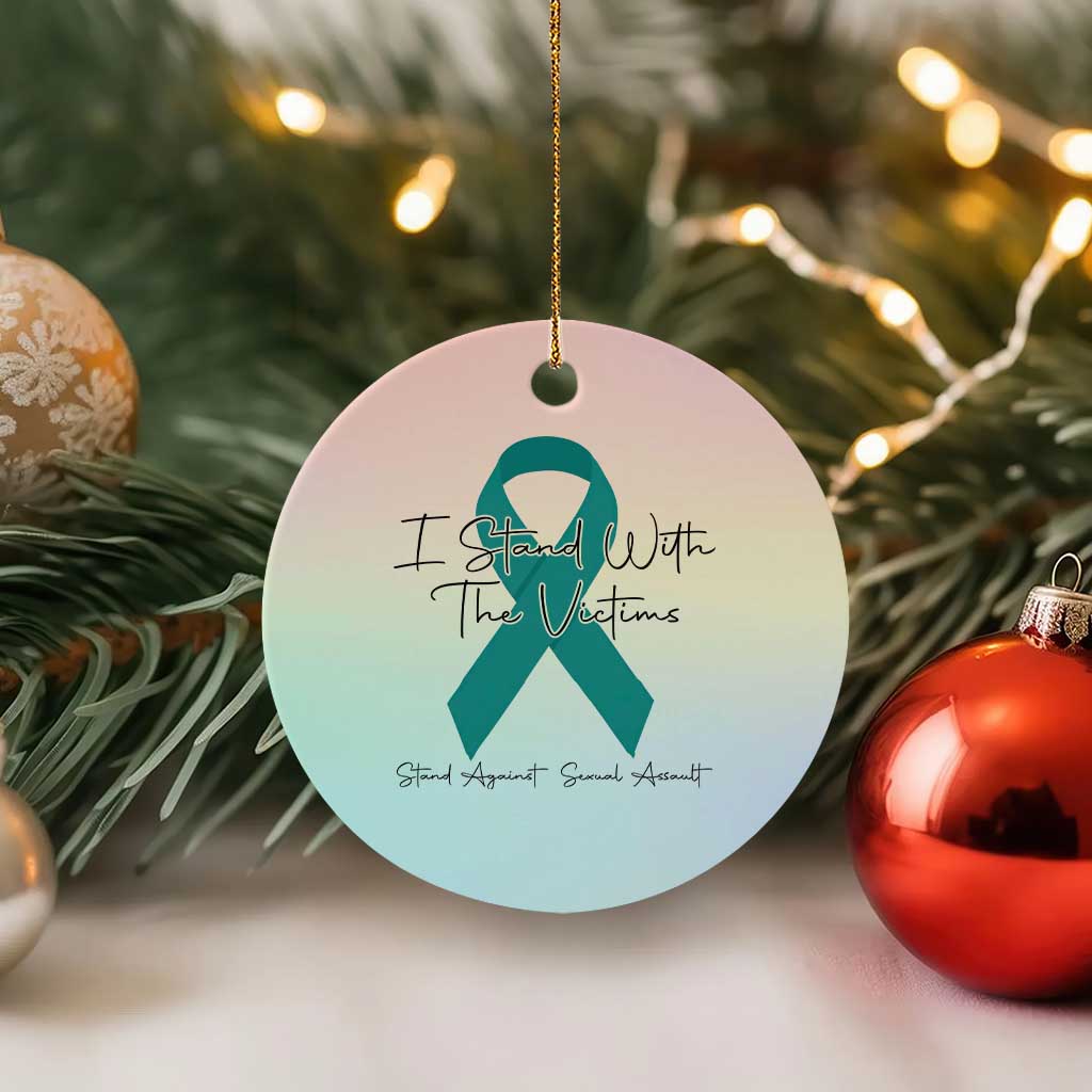 Sexual Assault Awareness Ceramic Ornament I Stand With The Victims TS14 1pc Pastel Print Your Wear