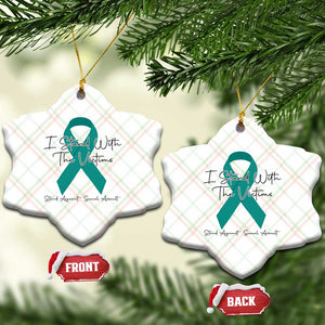 Sexual Assault Awareness Ceramic Ornament I Stand With The Victims TS14 Print Your Wear