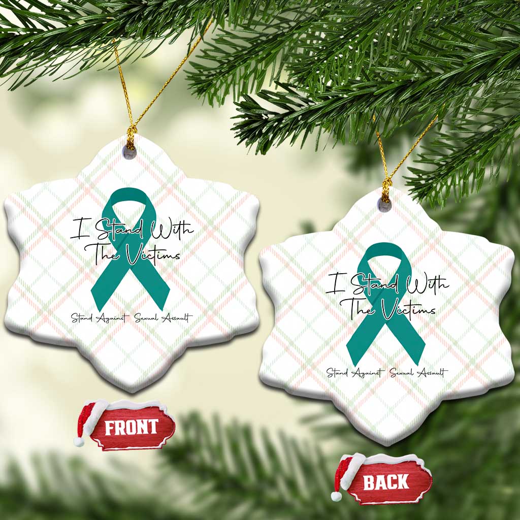 Sexual Assault Awareness Ceramic Ornament I Stand With The Victims TS14 Print Your Wear