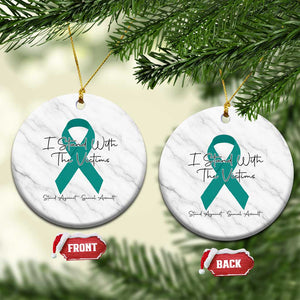 Sexual Assault Awareness Ceramic Ornament I Stand With The Victims TS14 1pc White Marble Print Your Wear