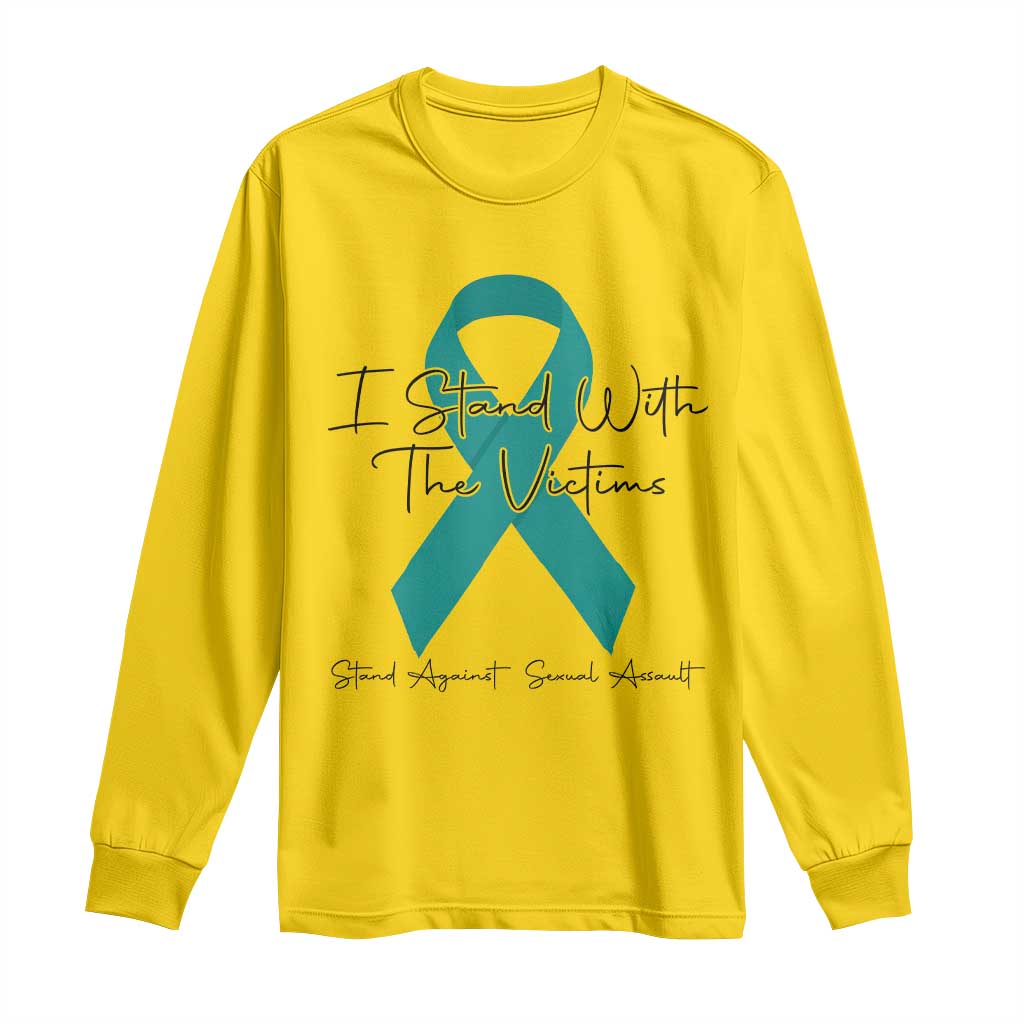 Sexual Assault Awareness Long Sleeve Shirt I Stand With The Victims TS14 Daisy Print Your Wear