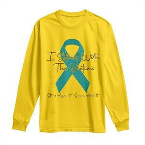 Sexual Assault Awareness Long Sleeve Shirt I Stand With The Victims TS14 Daisy Print Your Wear