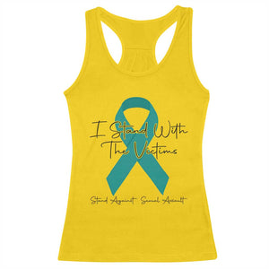 Sexual Assault Awareness Racerback Tank Top I Stand With The Victims TS14 Daisy Print Your Wear
