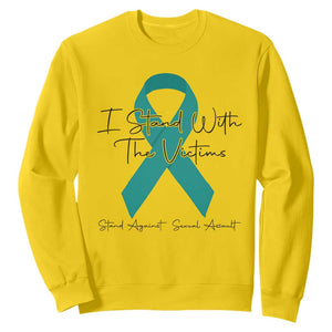 Sexual Assault Awareness Sweatshirt I Stand With The Victims TS14 Daisy Print Your Wear