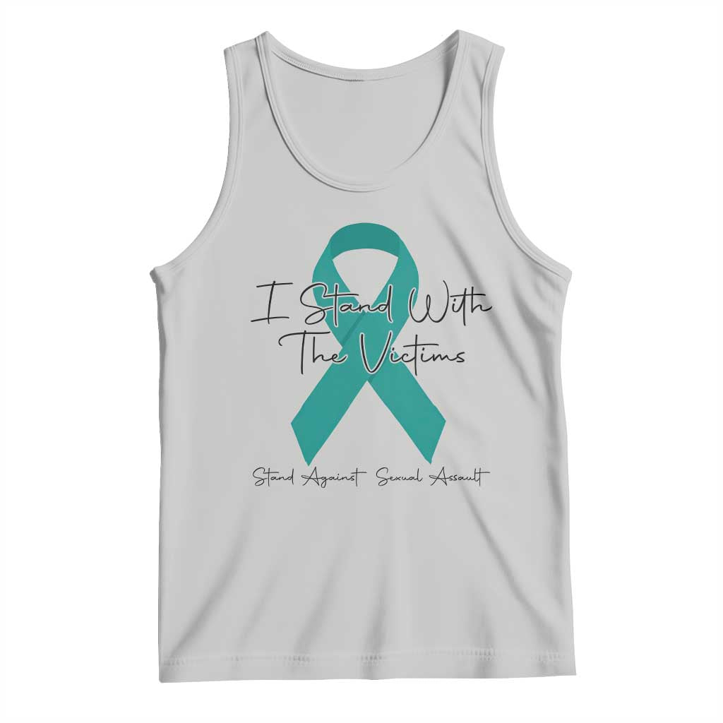 Sexual Assault Awareness Tank Top I Stand With The Victims TS14 Ash Print Your Wear