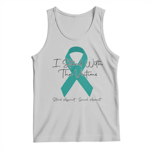Sexual Assault Awareness Tank Top I Stand With The Victims TS14 Ash Print Your Wear