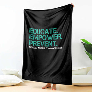 Sexual Assault Awareness Throw Blanket Educate Empower Prevent TS14 Print Your Wear