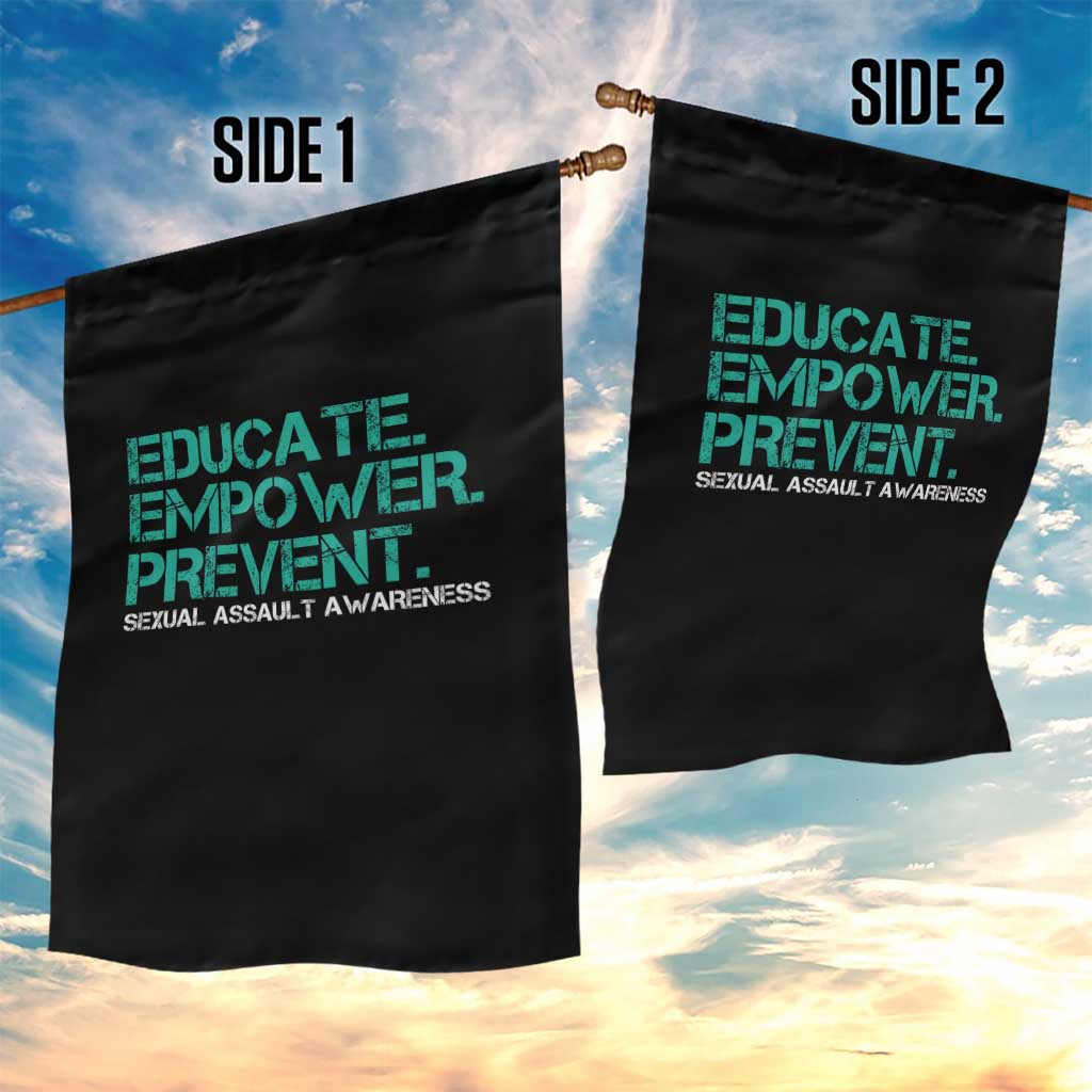 Sexual Assault Awareness Garden Flag Educate Empower Prevent TS14 Print Your Wear