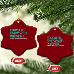 Sexual Assault Awareness Ceramic Ornament Educate Empower Prevent TS14 Print Your Wear