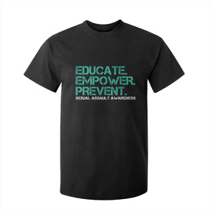Sexual Assault Awareness T Shirt For Kid Educate Empower Prevent TS14 Black Print Your Wear