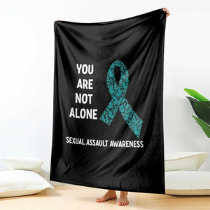 Sexual Assault Awareness Throw Blanket You Are Not Alone TS14 Print Your Wear