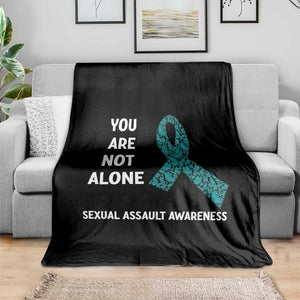 Sexual Assault Awareness Throw Blanket You Are Not Alone TS14 Print Your Wear